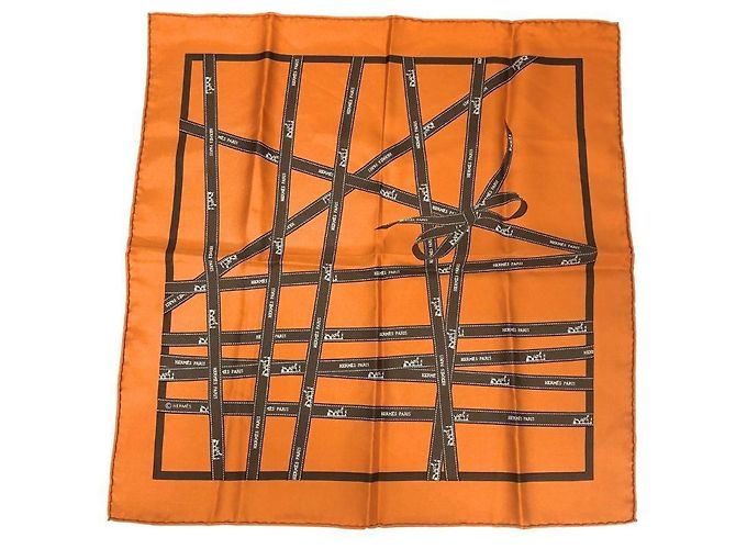 Hermès Carré 45 Seidentuch Orange