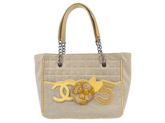 Chanel Camellia No.5 Chocolate Bar Canvas Large Noir