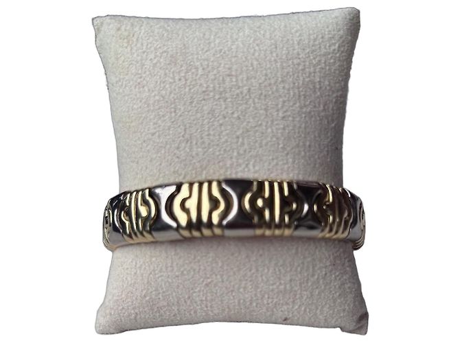 Bracciale Bulgari Parentesi in Acciaio e Oro Giallo