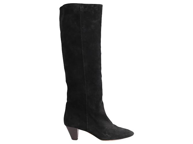 Isabel Marant Etoile Schwarze Wildlederstiefel Größe 38