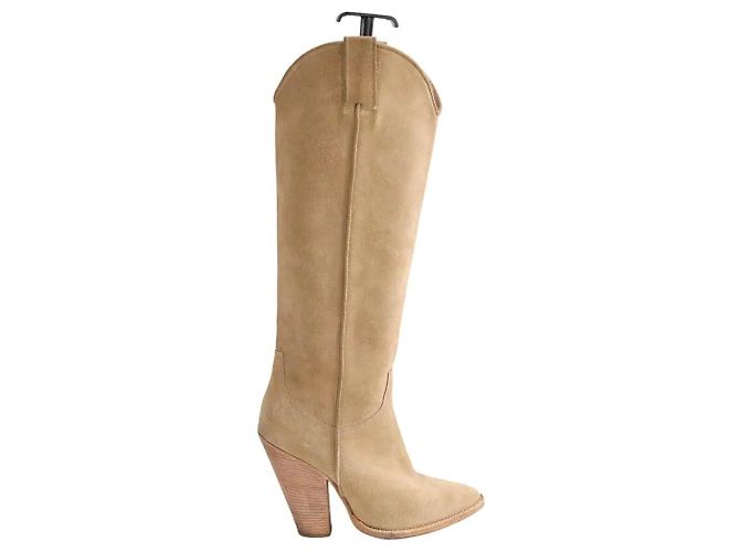 Pierre Hardy Camel Suede Boots