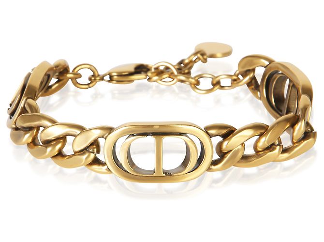 Pulsera de eslabones CD chapada en oro Christian Dior