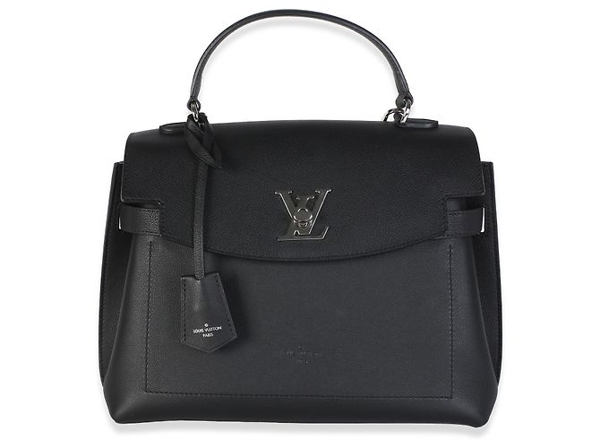 Louis Vuitton Lockme Ever MM em couro de bezerro grão preto Marrom