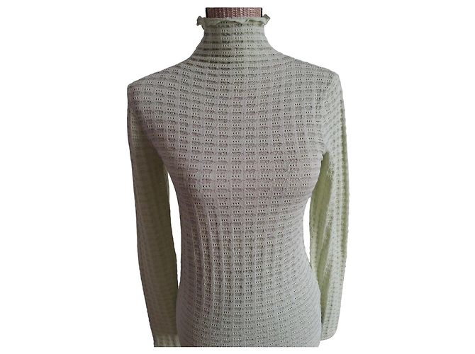 Pull Zapa Positano en maille ajourée - Vert Anis Vert clair