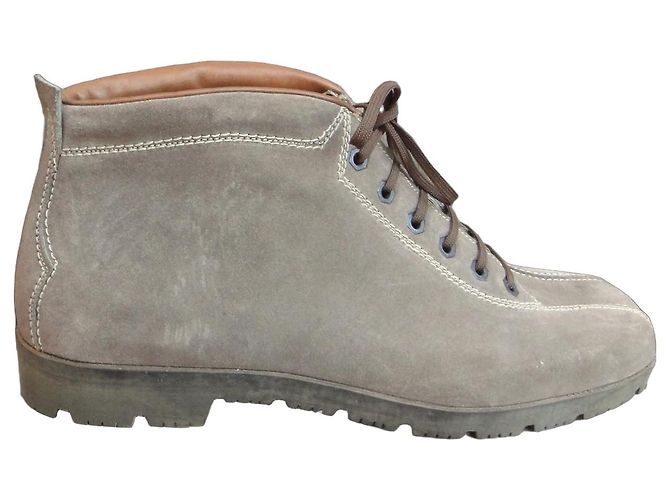 Autre Marque Nova Sport Suede Ankle Boots Brown