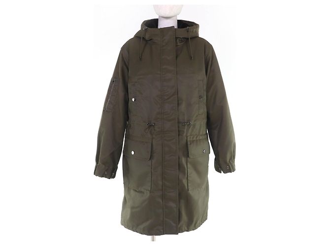 theory Casaco militar Nylon Down Coat Verde Caqui
