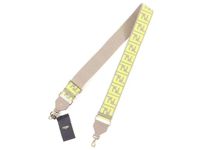 Fendi Zucca Pattern Canvas Shoulder Strap Beige