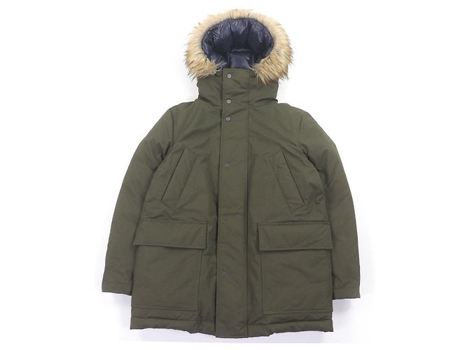 Abrigo de plumón con capucha Paul Smith French Down Verde Caqui