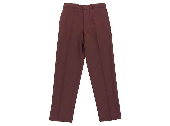 Calças de gabardine de lã Jil Sander Marrom