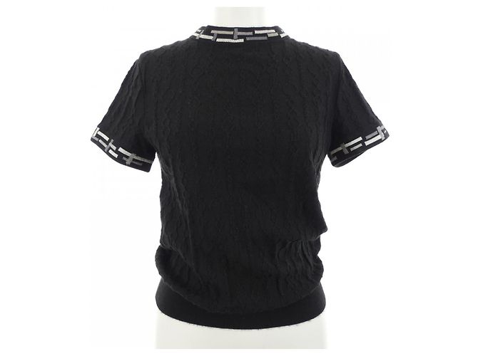 Hermès Hermes Dors Les Boucles Cashmere Blend Knit Black