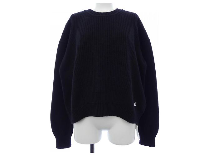 Hermès Canadian Button Cashmere Knit 36 Nero