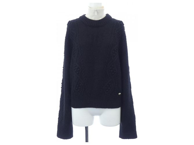 Chanel Stricktop aus Kaschmir-Mischung Schwarz