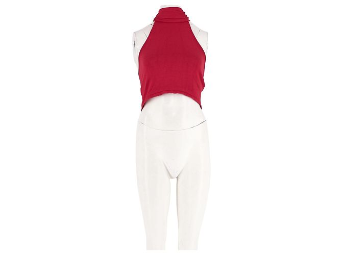 Autre Marque Top dritto rosso MESHKI