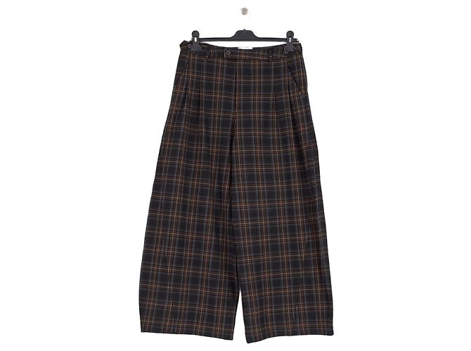 Autre Marque Weite Karohose Schwarz