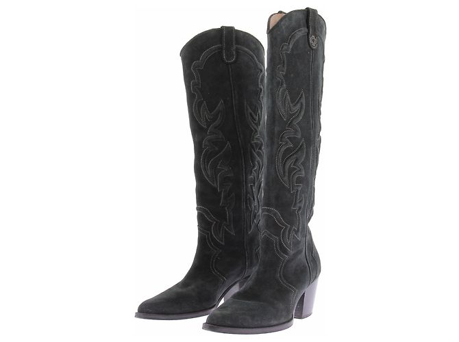 Maje Botas Santiags de ante gris