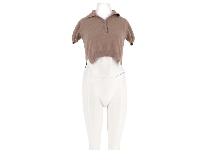 Autre Marque ALEXANDRA GOLOVANOFF Kaschmir Top Beige