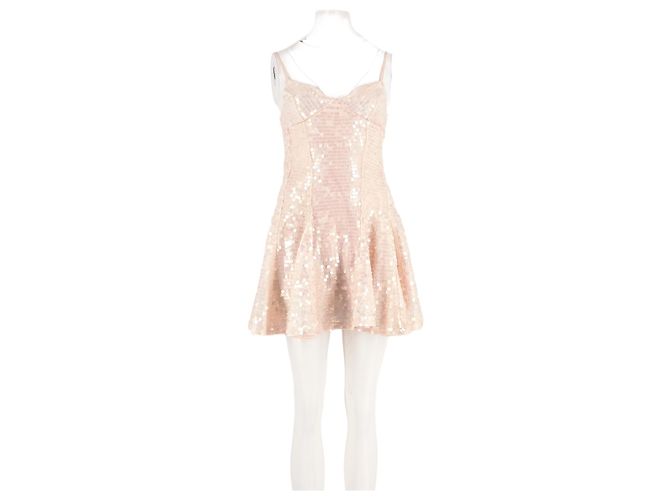 Vestido corto rosa Leslie Amon