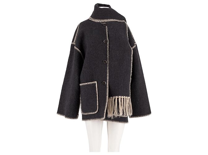 Totême Short Grey Wool Coat