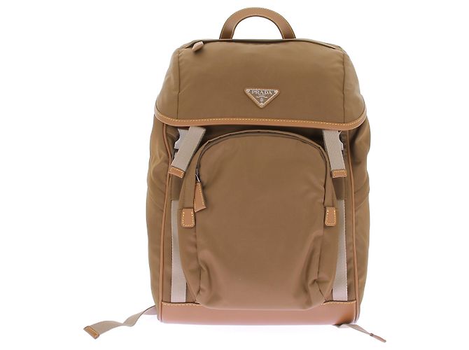 Prada Sac à dos en Re-Nylon Marron