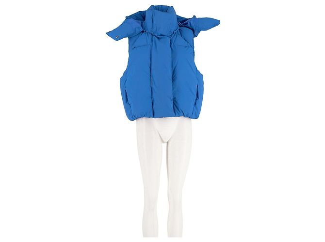 Autre Marque Casaco acolchoado curto azul