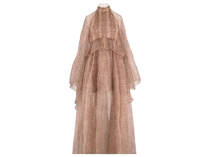Vestido de seda bege Zimmermann