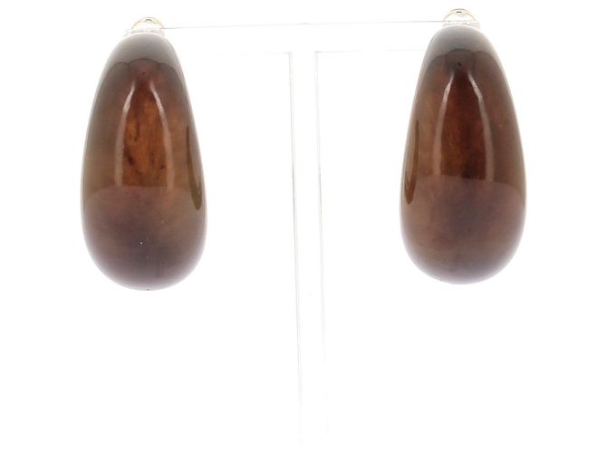 Autre Marque Brincos castanhos "Java" Marrom