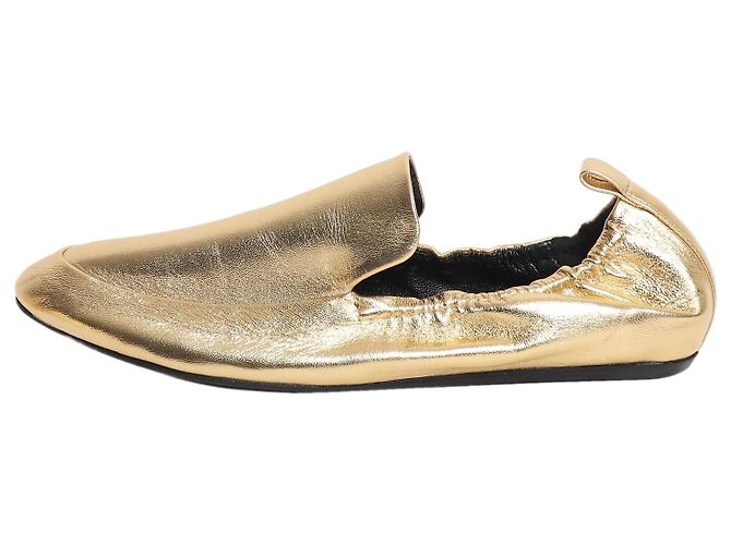 Lanvin Mocassins élastiqués métallisés dorés - size EU 39