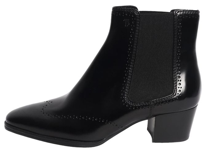 Tod's Black Brogue-Chelsea boots - size EU 38