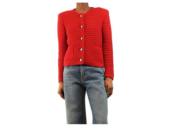 Ba&Sh Cardigã Gaspard vermelho - tamanho M