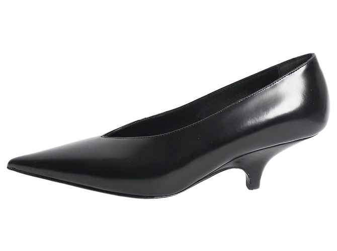 Totême Black sharp nappa kitten pumps - size EU 38