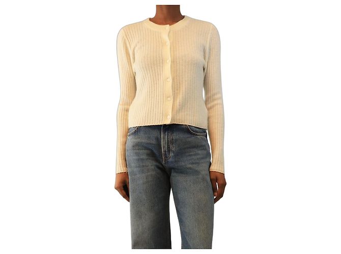 Autre Marque Kurzcardigan aus Kaschmir in Creme - size S Roh