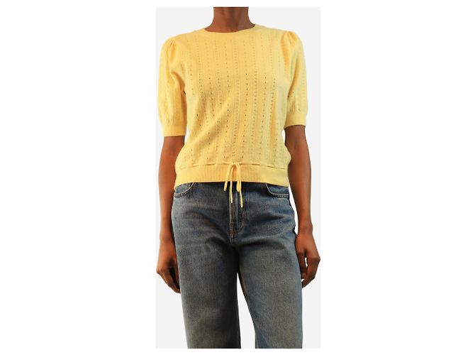 Autre Marque Pull Canary cashmere Charm - taille S Jaune