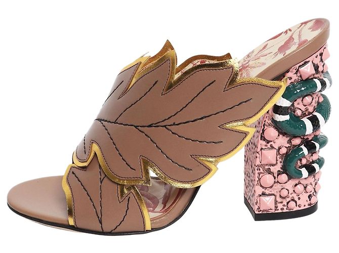 Gucci Saltos de cobra folhagem multicoloridos - size EU 38.5 Multicor