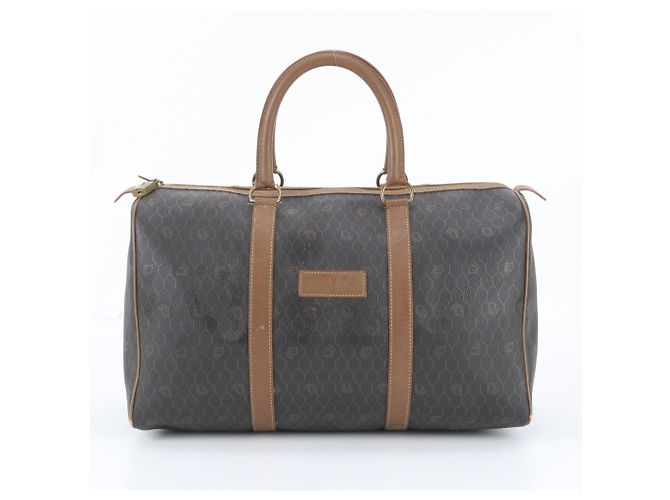 Christian Dior Honeycomb Pattern Leather Boston Bag