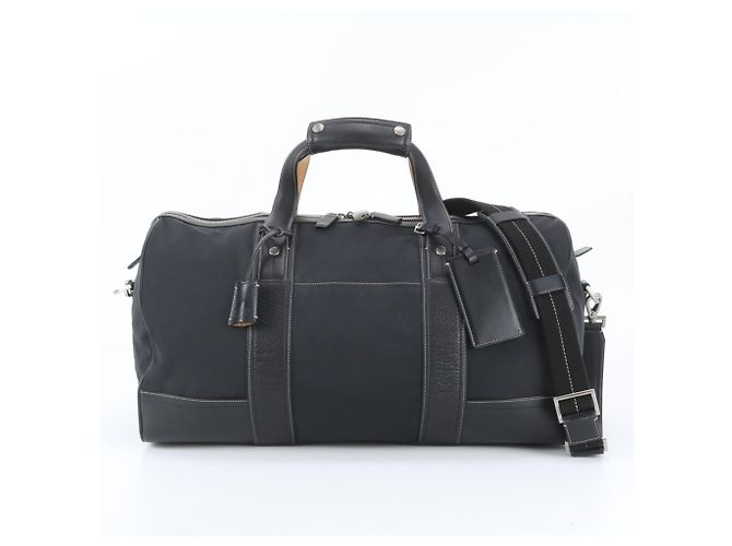 Sac Boston 2-Way en cuir Coach Noir Bleu Marine