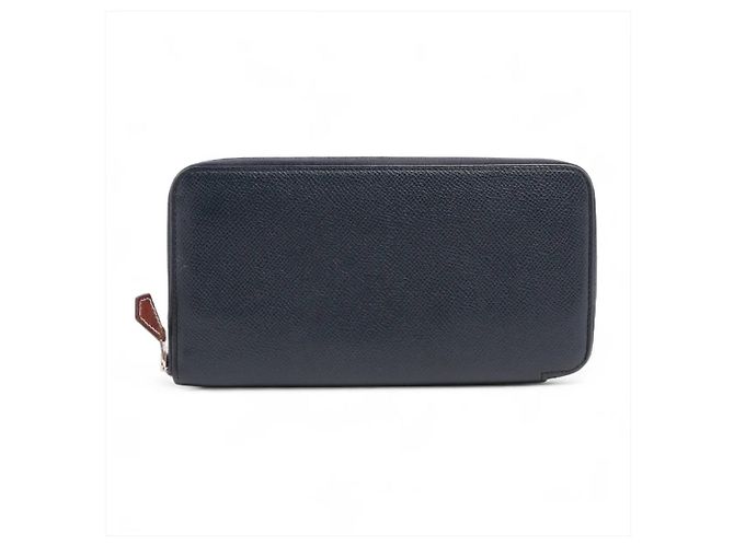 Hermès Hermes Azap Long Silk Leather Wallet - Navy Navy blue