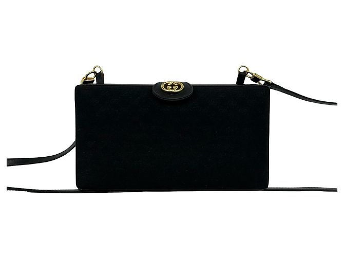 Bolsa de Ombro Gucci Old Micro GG Interlocking G Preto