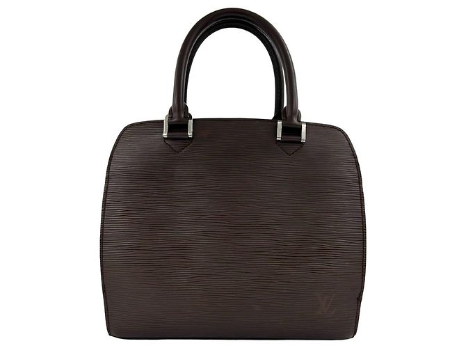 Bolsa Louis Vuitton Pont Neuf em couro Epi Marrom
