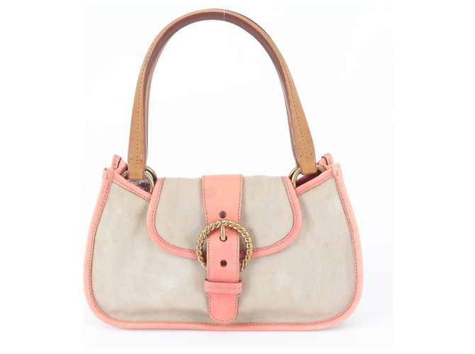 Borsa tote in pelle Miu Miu Rosa Beige