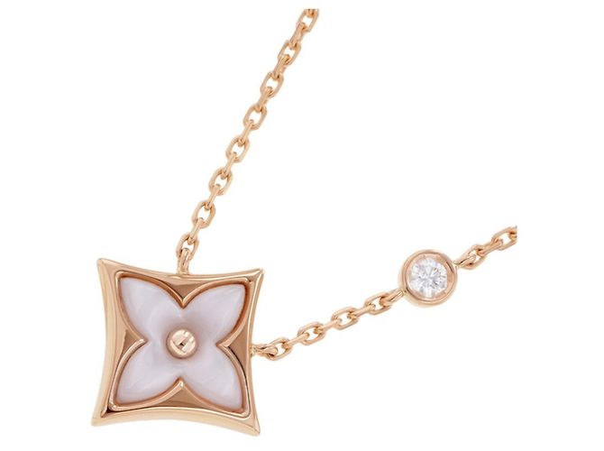 Colar Louis Vuitton Star Blossom com madrepérola rosa