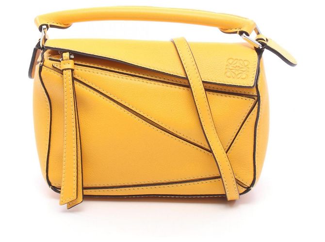 Sac à main 2-Way Loewe Puzzle Bag Mini Jaune