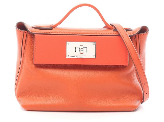 Hermès Sac à main Hermes 24 Vanquatre 21 Mini Capucines Orange Violet