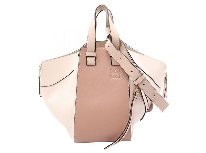Bolsa de mão em couro 2-Way Loewe Hammock Small Rosa