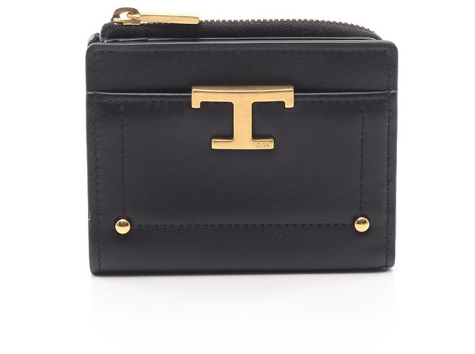 Tod's T-Timeless Bi-Fold Wallet Black