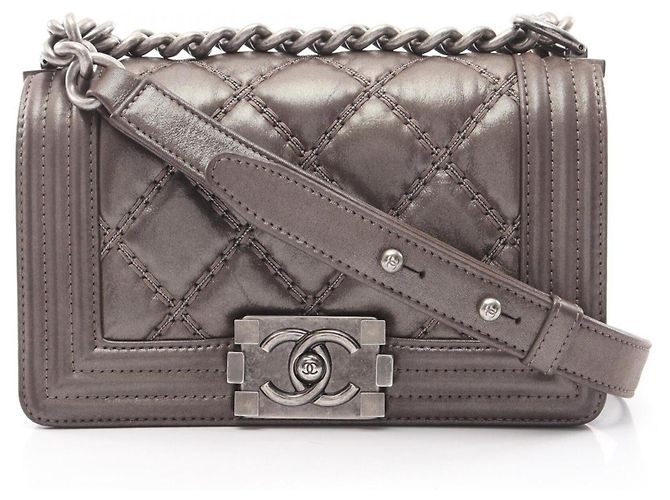 Borsa a tracolla Chanel Boy Small Marrone