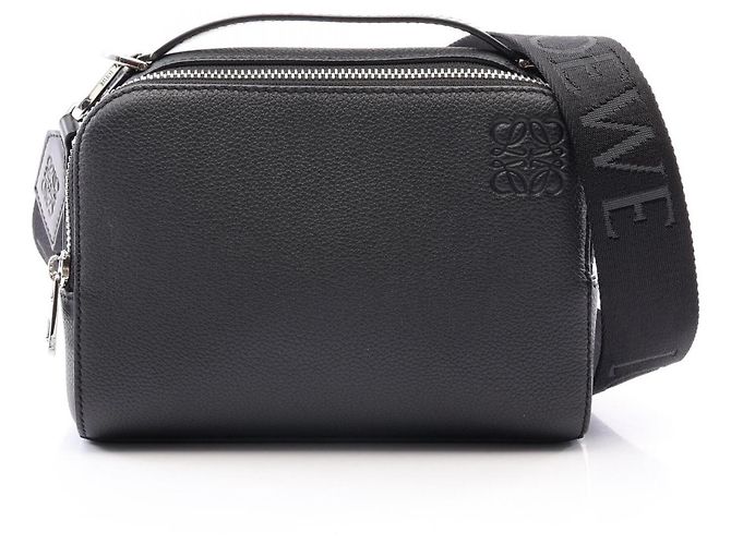 Borsa a tracolla camera Loewe in pelle nera Nero
