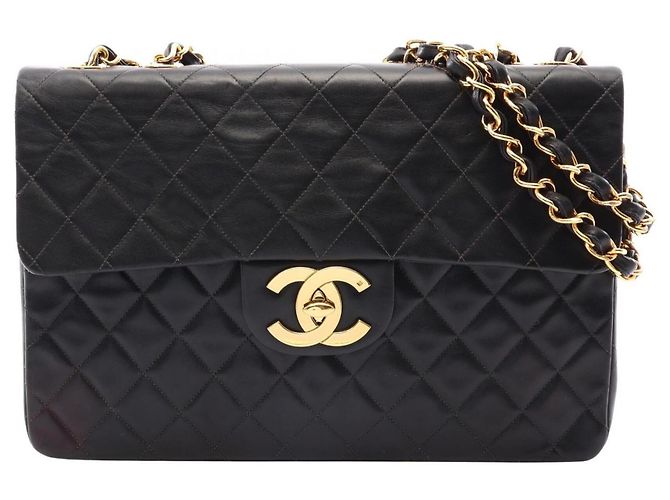Timeless Borsa a spalla Chanel Large Matelassé 34 Nero