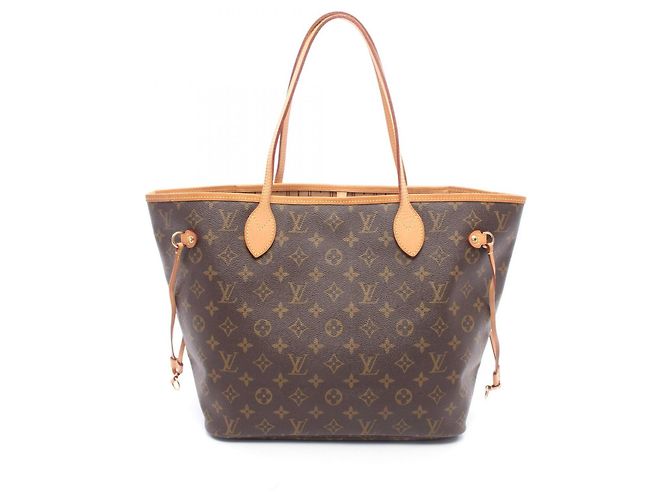 Borsa Tote Louis Vuitton Neverfull MM Monogram Marrone Monogramma