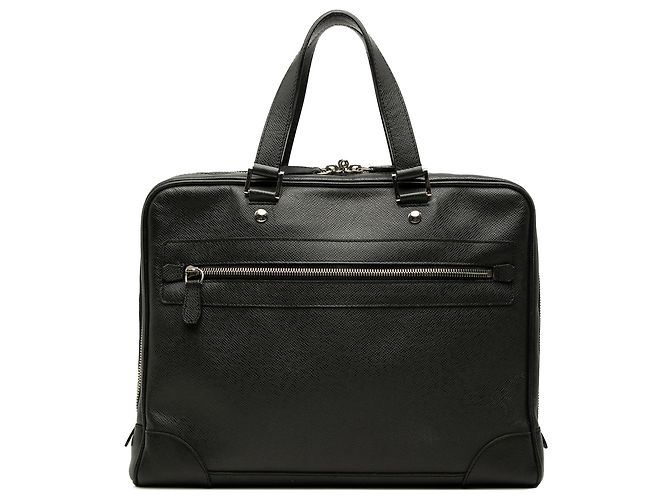 Louis Vuitton Black Taiga Igor Briefcase Preto