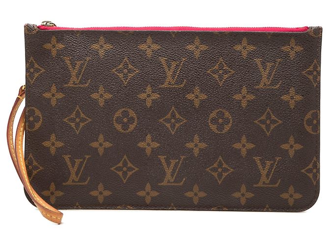 Louis Vuitton Brown Monogram Neverfull MM Täschchen Braun